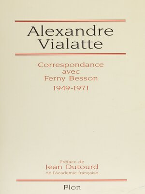 cover image of Correspondance avec Ferny Besson (1949-1971)